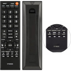TV-Fernbedienung Ersatz kompatibel für Toshiba CT-90325 HDTV LCD LED Smart TVs 50L2200U 37E20 22AV600 40FT1 32C120U 39L2300U 39L1350U 50L2300U 50L1350U 58L1350U