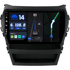 BXLIYER |6G+128G - Octa Core| Android 14 Autoradio für Hyundai IX45 (2013-2017) Sat NAV - CarPlay Android Auto - Rückfahrkamera & MIC - 2 Din IPS 9 Zoll - DAB Lenkradsteuerung 360-CAM Bluetooth WiFi