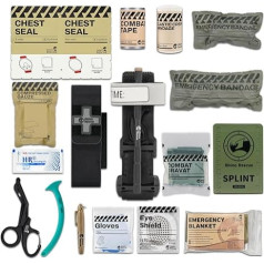 RHINO RESCUE Tactical Trauma Pack, Stop the Bleeding, IFAK Refill with Bandage Material (17PC-B)