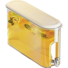 MKEMQXBEP Kühlschrank-Wasserspender, 4 l, mit Zapfhahn, Getränkespender for Kühlschrankpartys und den täglichen Gebrauch, Saftkrug for die Küche(White 1pc)