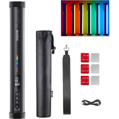 Godox TL30 RGB LED Light Pen, CRI 97 and TLCI 99, Tube Light with 4-Colour Mode Range to 3600+, 2700K-6500K, Built-in Lithium Battery for Video Recording, Dance Club, Photography Lighting