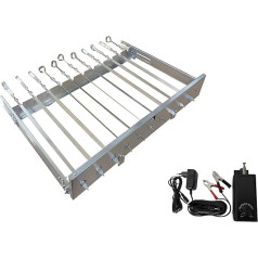 walexo Universal Skewer with 11 Stainless Steel Skewers with Various Motors (with Motor 3-12V/15W Adjustable)