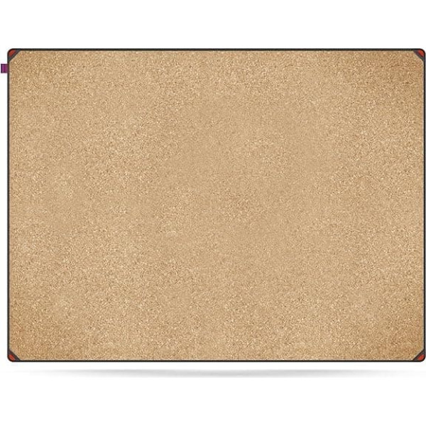 Memobe IDEA Edge Cork Board - Hanging Board - Blackboard for Home, Kitchen, Office, School - Wall Planner in Aluminium Frame Black - Organiser Board Wall - 120 x 90 cm