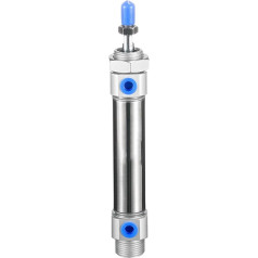 CALSUP Pneumatik-Luftzylinder, Runde Mini -Edelstahlluftpneumatikzylinder DSNU-20 25 Hub 10-200 mm DSNU-20-20-P-A für automatische Ausrüstung(-80-P-A,DSNU-20)