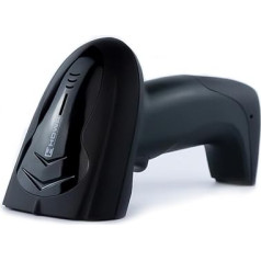 Wireless WiFi Radio 2.4 GHz Cordless Handheld Barcode Scanner Set Kit Barcode Reader, Anti-interference, 32-bit Decoder, Storage Memory, HD19