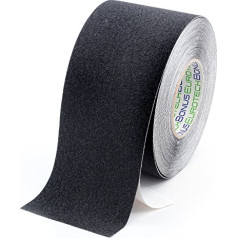 BONUS Eurotech 1bl43.00.0100/018 Anti-Slip Tape Acrylic Based Adhesive to, Tape PVC Film, Length 18 x Width 100 mm x Thickness 0.70 mm Black