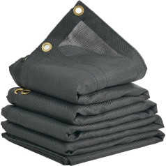 VEVOR Net Tarpaulin 5ft x 14ft PVC Coated Black Heavy Duty Cover with Double Pocket Brass Eyelets Reinforced Double Needle Fabric Fits Manual or Electric Dump Truck System