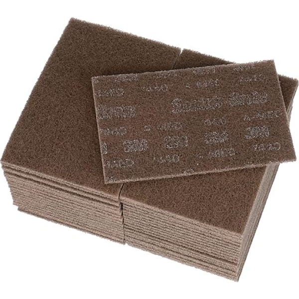Scotch-Brite 7440B Heavy Duty Hand Pads 9 x 6 cm Grit A M (Pack of 40)