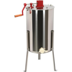 Honey Extractor 4 Frame Honey Extractor Manual Bee Extractor with Crank, Stainless Steel Barrel Beehives Honeycomb Spinner Machine for Hobbyist Bee Keeper, Honeycomb Drum Spinner with Transparent Li