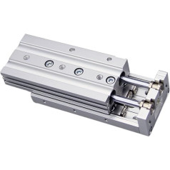 CALSUP Pneumatik-Luftzylinder, Doppelschauender Luft-Gleittisch-Zylinderbohrung 6mm 8mm 12mm 16mm 20mm 25mm-Hubsatz 10/20/30/40/50/75 100 125 150 für automatische Ausrüstung(Bore 6mm,Stroke 20mm)