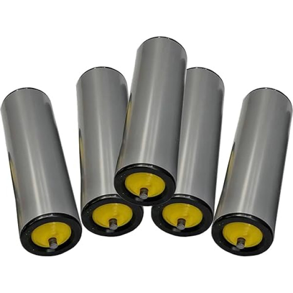 tragrollen förderband 5 Stück Durchmesser 2,4'' 2'' 1,5'' 1,3'' 1'' Förderrolle, 8 10 12 14 16 17 18 20 22 24 26 30 36 40 Länge PVC-Schwerkraftförderer-Ersatzrohr, Vorschubtischrollen für die industri