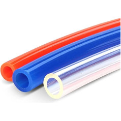 20 m PU10 x 6,5 mm Rohr, Schnellverschlussschlauch für Luft, Wasser, pneumatische Teile, Pneumatikschlauch, Luchtslang-Luftschlauch-ID 6,5 mm Außendurchmesser, 10 mm (Farbe: Weiß, Transparenz, Größe: