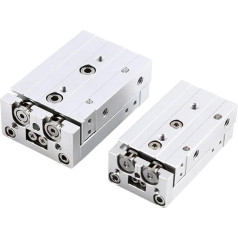 DEBLAN Gleitführungszylinder pneumatisch HLQ12X10S HLQ12X20S HLQ12X30S HLQ12X40S HLQ12X50S HLQ12X75S HLQ12X100S HLQ12X10SAS HLQ12X20SAS BS (Color : HLQ12X20S, Size : B)