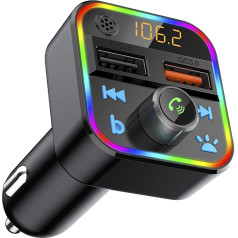 74-164# bluetooth fm raidītājs5+qc3.0 rgb