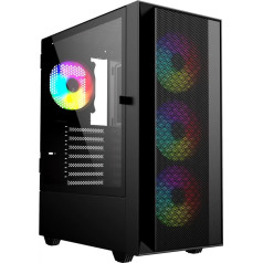 Midi torņa korpuss fornax 4000 argb melns
