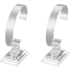vreplrse Pack of 2 Adjustable Watches Jewellery Bracelet Display Stand, Durable, Lightweight, for Stable Hold, Non-Slip Acrylic Base, As Described