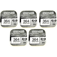 5 Maxell Watch Batteries Button Cell SR621SW
