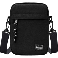 DUGEHO Men's Small Shoulder Bag for Hanging, Small, Waterproof Zip Mobile Phone Shoulder Bag for Leisure, Holiday, Excursion, Walking, black, crossbody