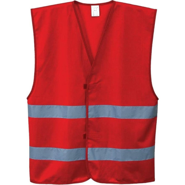 Portwest F474RERL/XL Iona Vest, Regular, Large/X-Large, Red