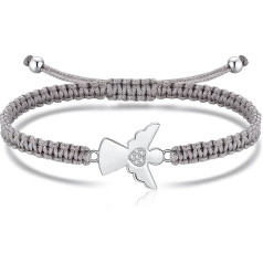 Jrêveinfini Guardian Angel Bracelet Women Girls 925 Silver Confirmation Guardian Angel Communion Girls Christening Personalised Christmas Gifts for Women Girls with Gift Box