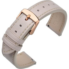 ANNEFIT Watch Strap 16 mm 17 mm 18 mm 19 mm 20 mm 21 mm 22 mm, Quick Release Leather Strap Replacement with Stainless Steel Metal Clasp