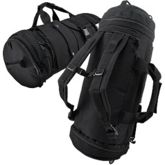 Duffel Bag [3 Carrying Modes: Backpack Shoulder Bag Carry Bag] for Men & Women 45L Waterproof Wet Compartment Thermal Compartment Fitness Gym Everyday Outdoor Travel Hiking Weekender Sports Bag, black