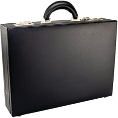 Masters Expandable Attache Case Leather Look Internal Organiser W440xD100xH320mm Ref 2018