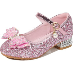 Monissy Princess Girls' Heel Shoe Kids Ballerina Sequins Butterfly Dance Birthday Children's Day Sandals Wedding Halloween Christmas Carnival Cosplay Costume