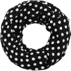 Soul-Cats Knitted Warm and Cuddly Polkadot Children's Loop Scarf in White, Red or Black