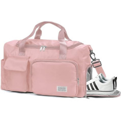 Feelhap Sports Bag Women's Travel Bag Men, Luggage Bag Large Weekender Fitness Bag with Shoe Compartment and Wet Compartment, Water-Repellent Holiday Bag, Training Bag, Gym Bag for Men and Women,