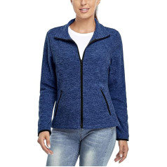 Soneven Women's Fleece Jacket with Full Zip Long Sleeves Lightweight Full Zip Sweat Jacket Warm Winter for Hiking Outdoor Running Ski