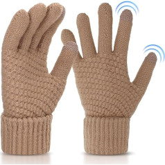 Abeillo Winterhandschuhe, Strickhandschuhe Touchscreen, Touchscreen Handschuhe, Sporthandschuhe, Winter Warme Damen Handschuhe, Thermohandschuhe, Handschuhe Winter für Damen und Herren