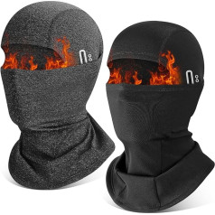 HEGCOIIE Pack of 2 Winter Balaclava for Men and Women, Windproof Thermal Balaclava, Face Mask, Ski Mask for Outdoor Sports, Cycling, Skiing, Motorcycle, Bicycle