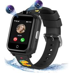 Jianyana Kinder Smartwatch SOS mit Wecker, Spiel Musik-Player, Kamera, Geschenke für 3-12 Jahre alte Jungen Mädchen, Schwarz-A, suitable for 3-14 years old kids