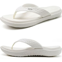 KuaiLu Women's Flip-Flops, Leather Toe Separator with Arch Support for Summer, Beach, Women's Comfortable Yoga Mat Thong Sandals for Plantar Fasciitis