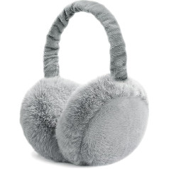 omitium Ear Warmers, Winter Ear Warmers, Foldable Adjustable Plush Earmuffs, Comfortable, Soft, for Winter Riding, Warm Earmuffs for Men and Women