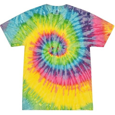 TICTEX Unisex Batik T-Shirt by Colortone - Colourful Shirts for Men & Women - Tie-Dye - Hippie Clothing - Neon Shirt Cotton S M L XL XXL 3XL 4XL 5XL