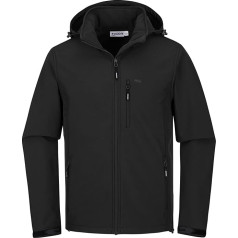 33,000ft Softshell Winter Jacket for Men, Waterproof, Functional, Warm, Fleece-Lined Outdoor Windbreaker for Hiking, Cycling, Camping