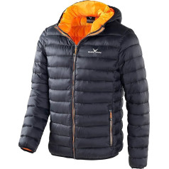 Black Crevice Men's Insulated Jacket in Down Look