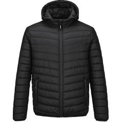 Outdoor Ventures Men's Quilted Jacket Waterproof Puffer Jacket Packable Lightweight Waterproof Hooded Jacket Winter Jacket with Pockets