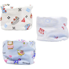 DEBAIJIA Baby Toddler Velvet Scarf Neckerchief Infant Child Turban Brushed Cashmere Soft Multifunctional Unisex Windproof Warm 0-12T 3 Pieces, A (Cotton+Cashmere)