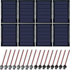 Mini Solar Panel Pack of 8 3 V 0.3 W 65 x 48 mm Micro Solar Panel Cells Solar Panel for Solar Energy, DIY, Science Projects - Toy - Battery Charger (8 Pieces 3 V 0.3 W 65 x 48 mm)