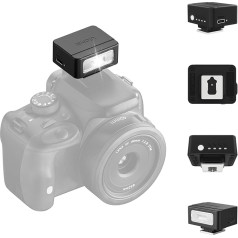 ULANZI SL01 Mini Camera Flash, GN8 6500K Camera Speedlite Flashes, 4 Power Levels (1/8~1/1), Mini Manual Flash, Single Contact Hot Shoe for Nikon, Sony, Fujifilm, Panasonic Cameras