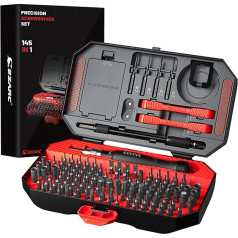 EZARC Precision Mechanics Tool Set, 145 in 1 Magnetic Precision Screwdriver Set, Precision Mechanics Screwdriver Set for Mobile Phones, Electronic DIY Models, Smartphones, Laptop, Camera