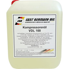 East Germany OIL Compressor Oil VDL 100 Canister 5 Litres