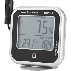 Digital Thermometer Hygrometer, Mini LCD Psychrometer Temperature Meter, Humidity and Temperature Dew Point Meter for Laboratory, Industrial and Technical Testing etc.