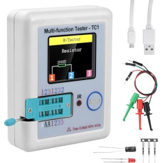 DollaTek 1.8 Inch Colourful Display Pocketable Multifunctional TFT Backlight Transistor LCR-TC1 Tester for Diode Triode Capacitor Resistor Transistor LW21