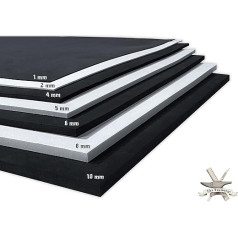 The Foamory 5mm (1-10mm) EVA Foam for Cosplay, Black or White, Sheet of 14
