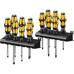 Wera Big Pack 900 Kraftform 05133285001 Screwdriver Set - Chisel Screwdriver and Rack, 13 Pieces
