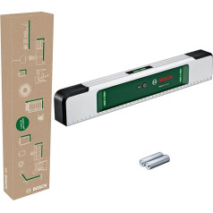 Bosch Wasserwaage EasySpiritLevel (intuitives LED-Konzept, Tonunterstützung, Neigungen bis zu +/-3°, 0,1° Genauigkeit bei 0°, 90°, 180° und 270°, aufgedruckte Skala, im E-Commerce Karton)